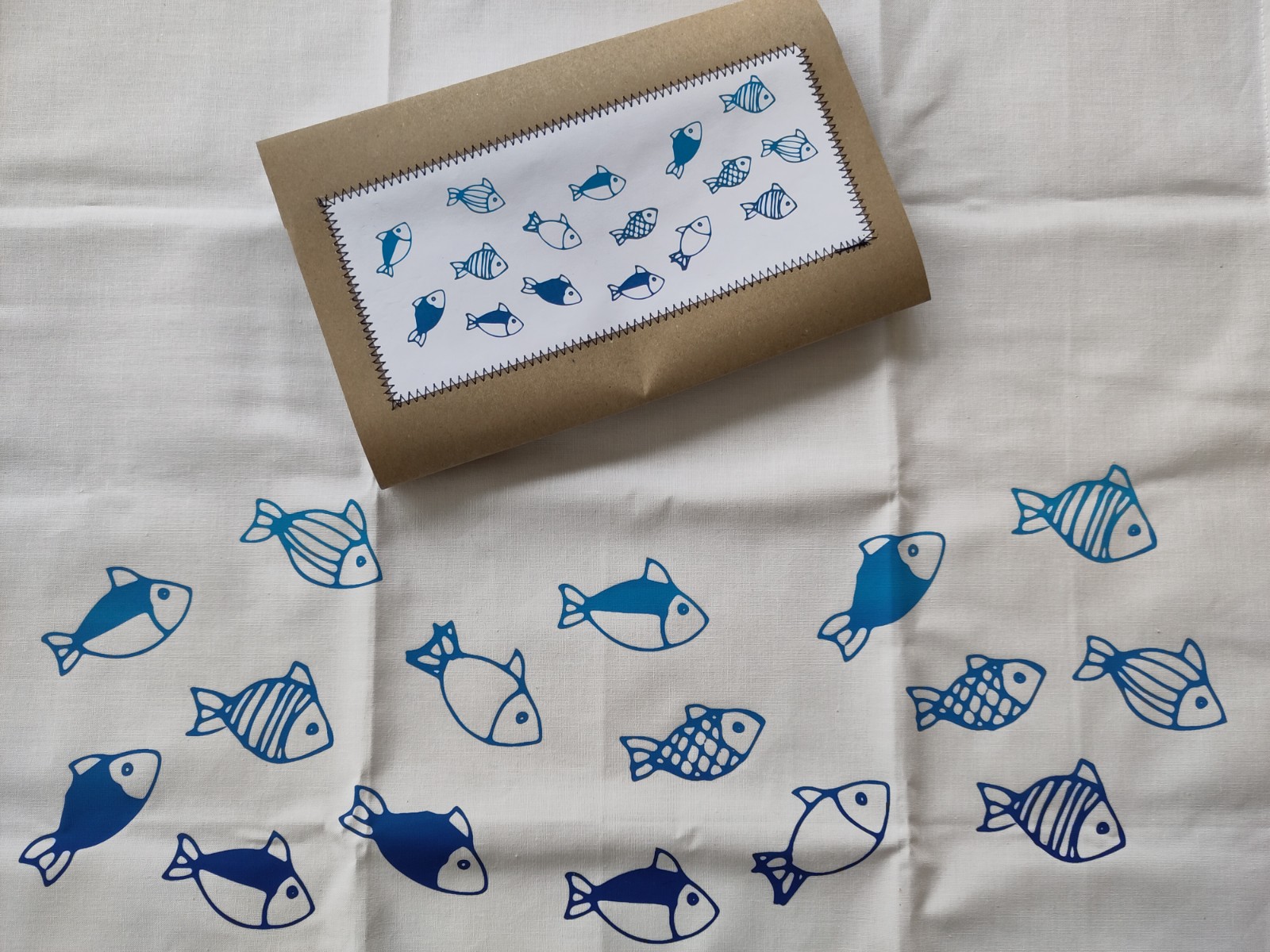 Küchentuch Fischschwarm