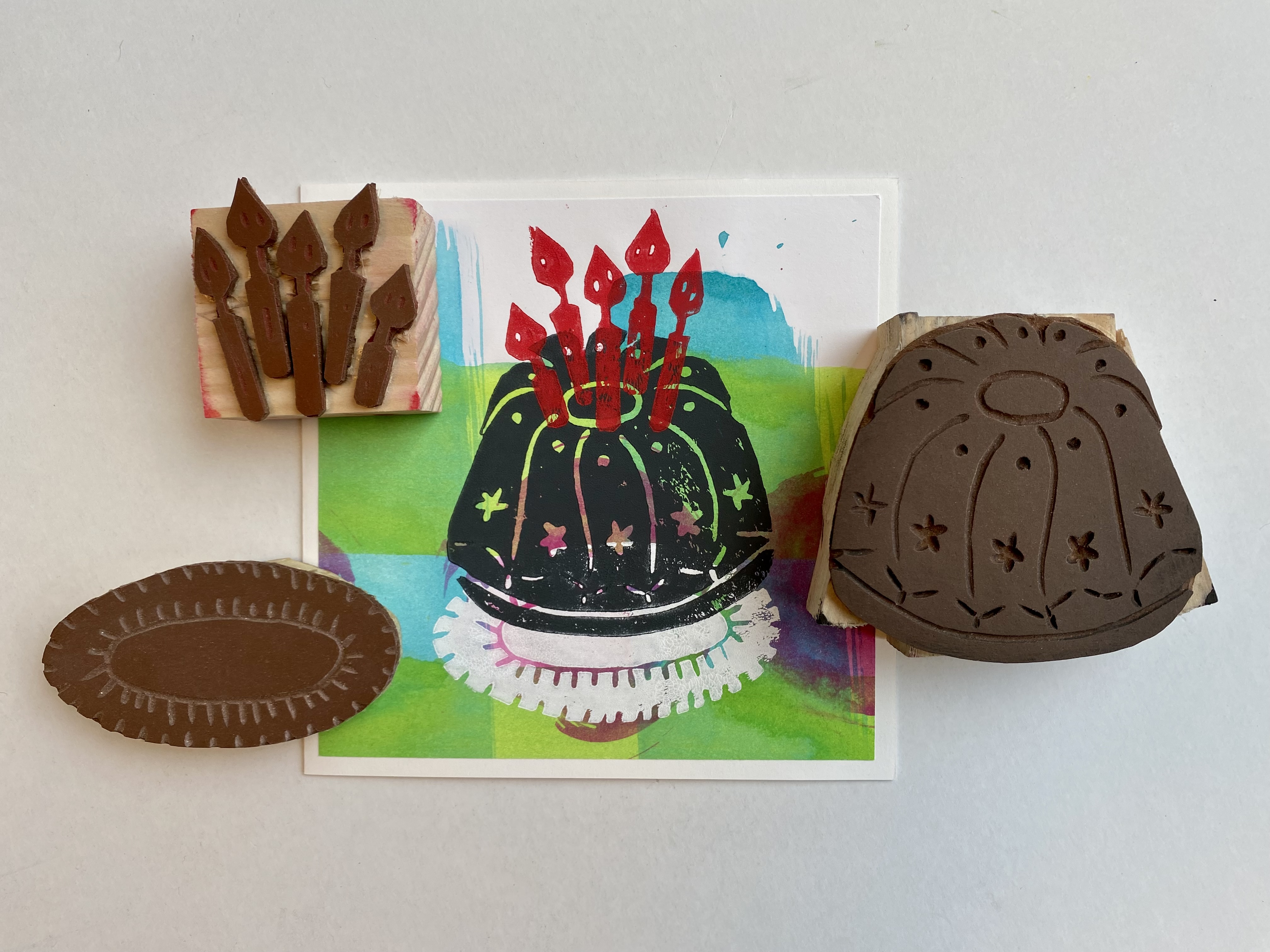 Karte zum Geburtstag mit Gugelhupf