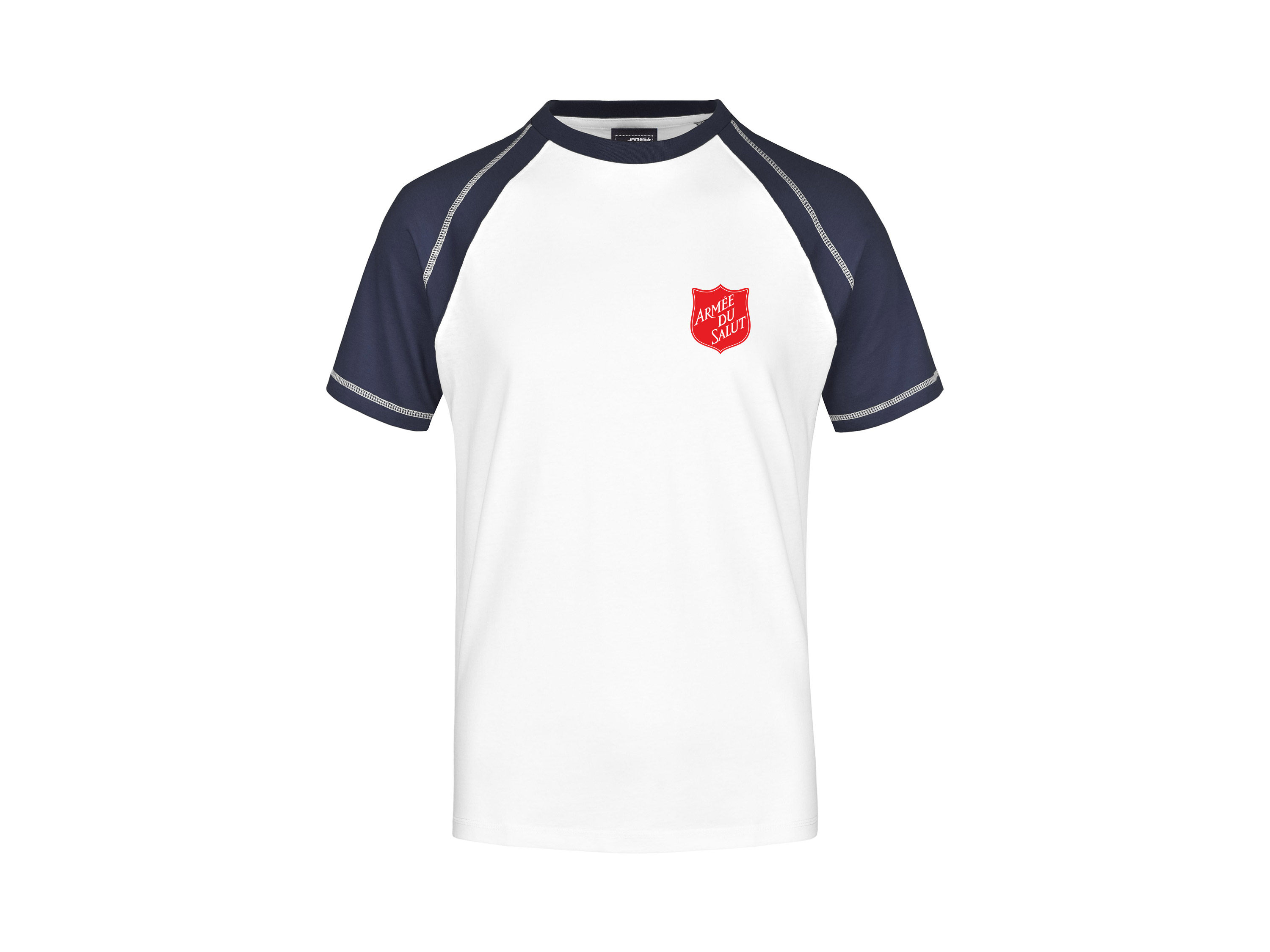 T-Shirt in sportlicher, zweifarbiger Optik / unisex JN010