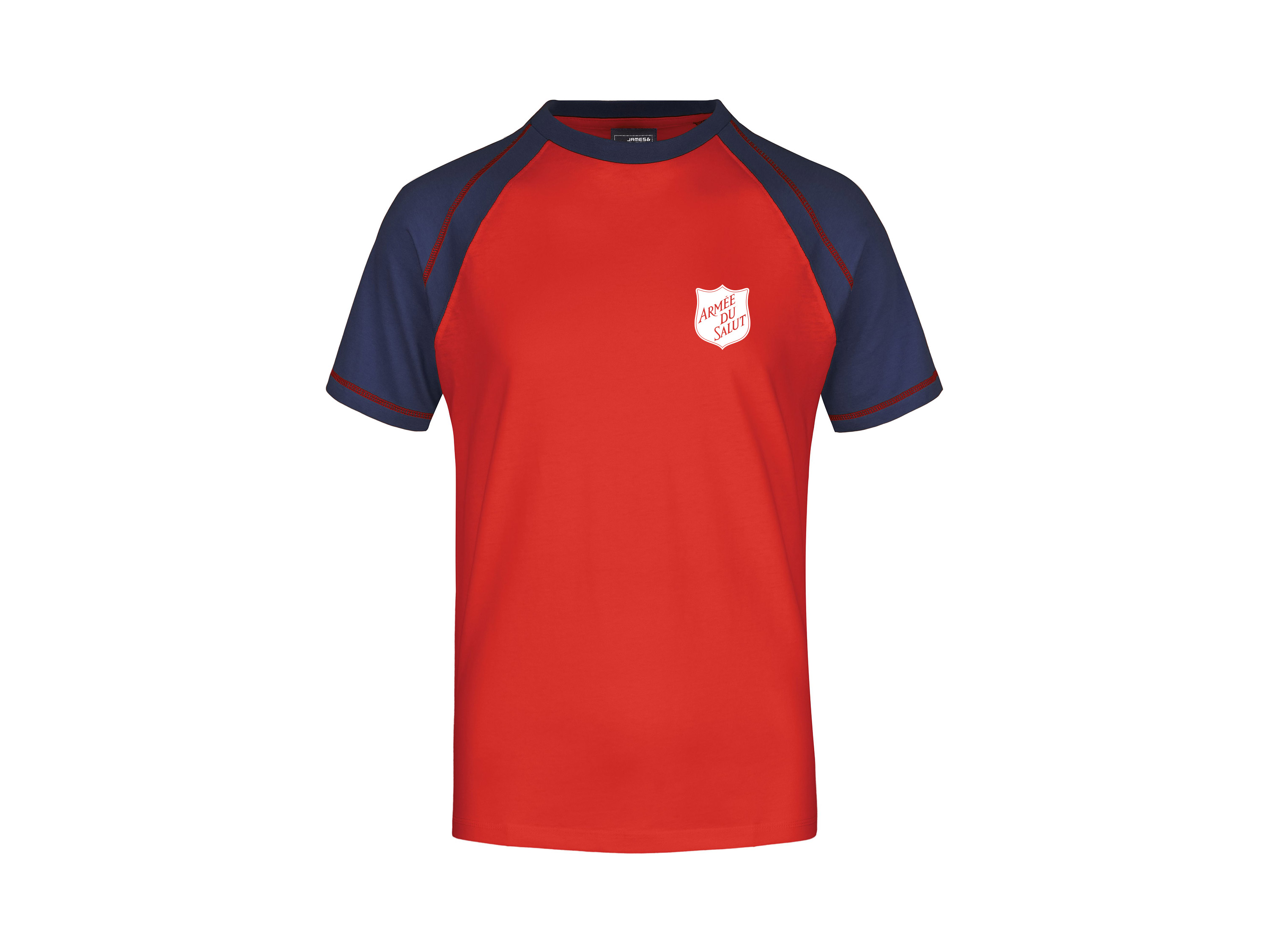 T-Shirt in sportlicher, zweifarbiger Optik / unisex
