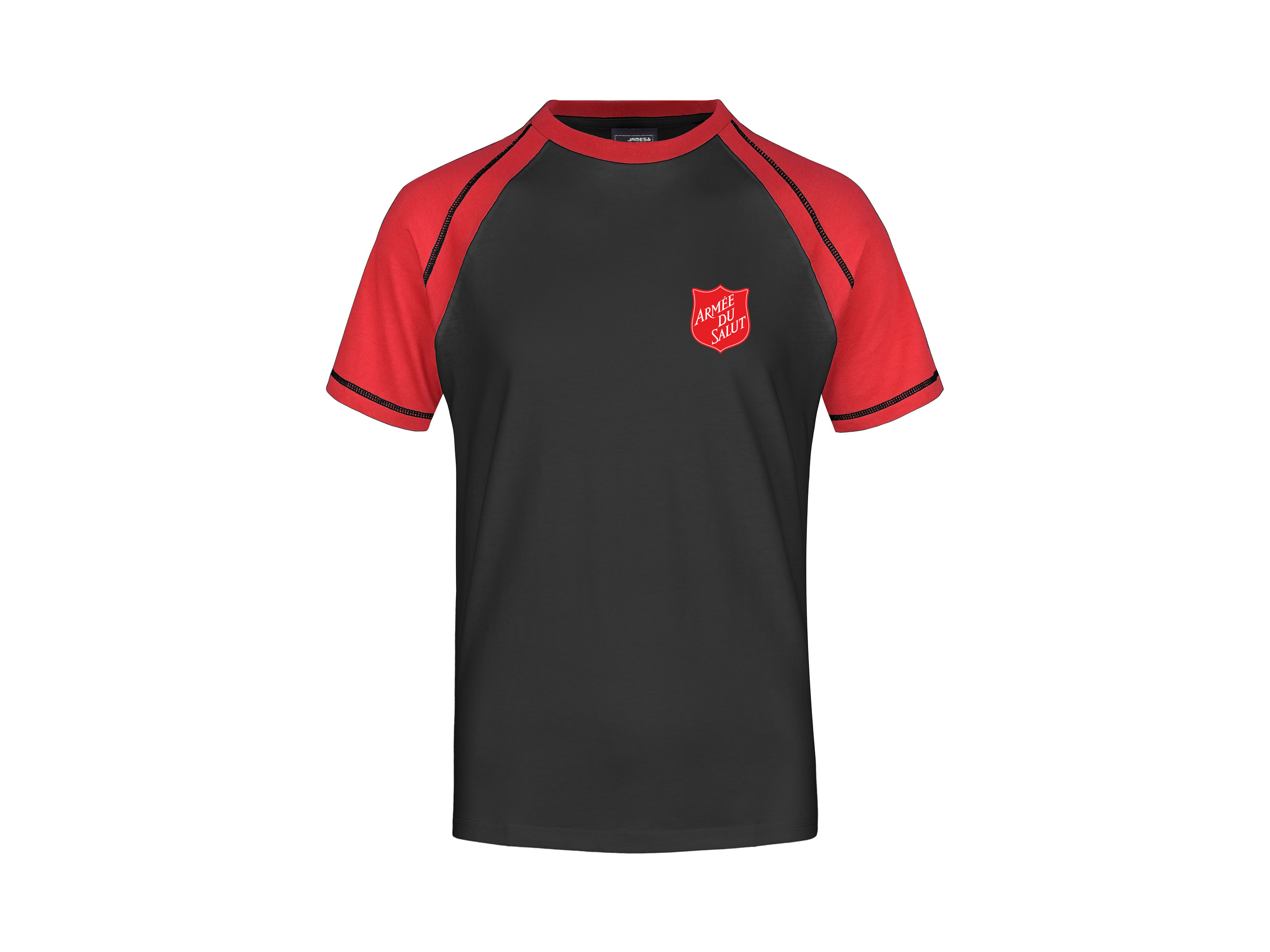 T-Shirt in sportlicher, zweifarbiger Optik / unisex JN010