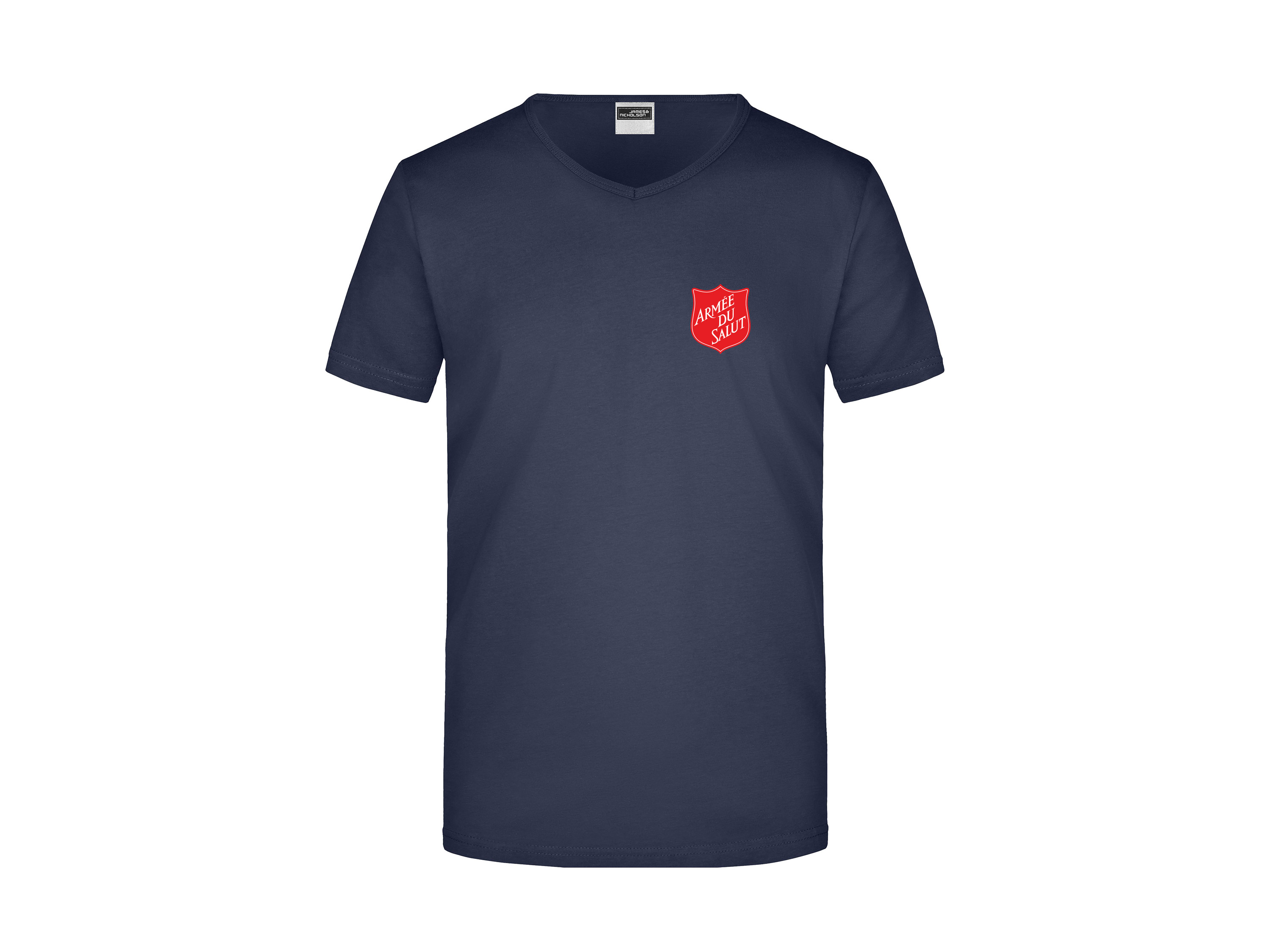 T-Shirt Herren: Figurbetontes V-Neck-T-Shirt / Slim Fit JN912
