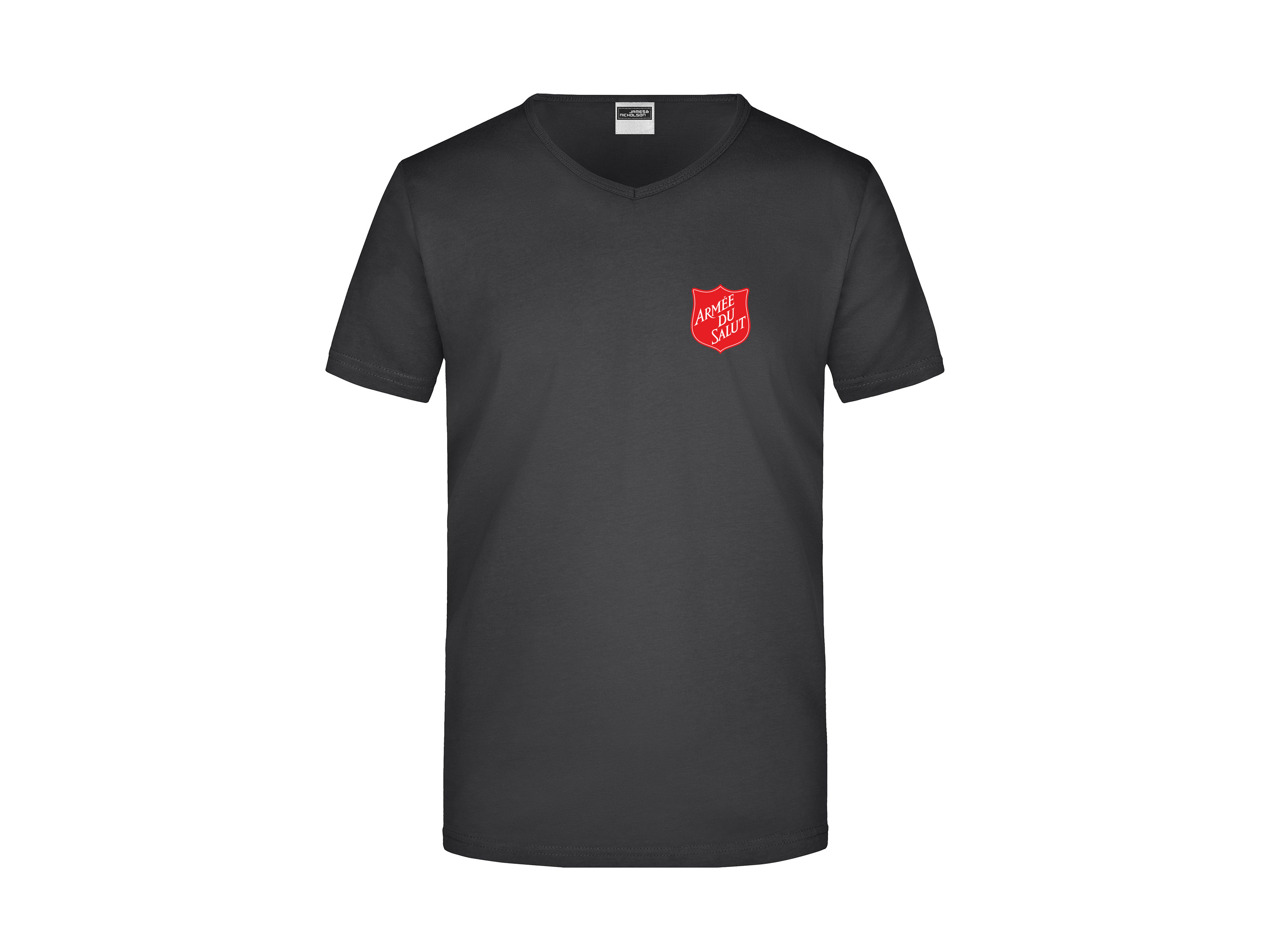 T-Shirt Herren: Figurbetontes V-Neck-T-Shirt / Slim Fit JN912