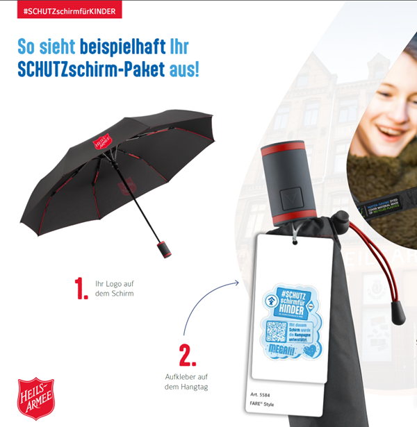 Taschenschirm mit Redshield