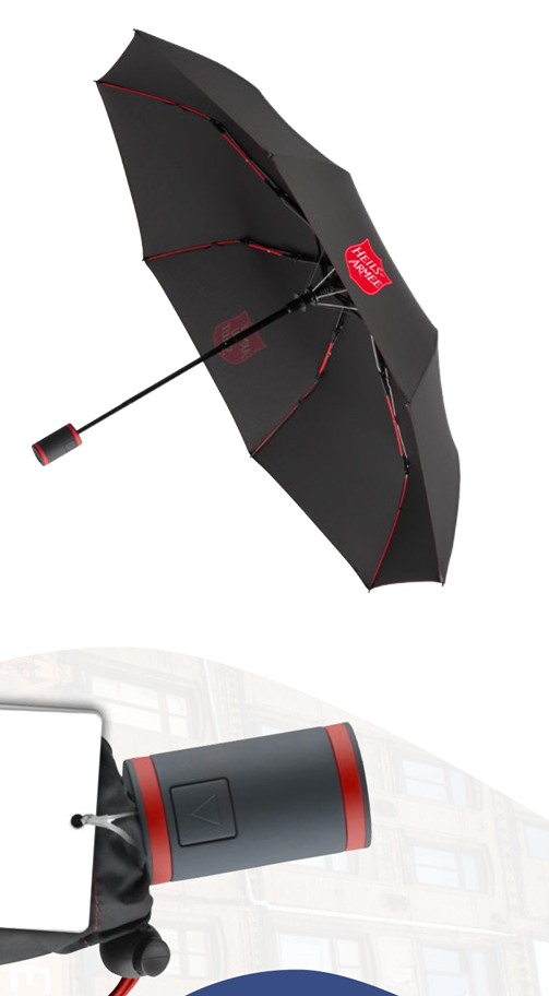 Taschenschirm mit Redshield