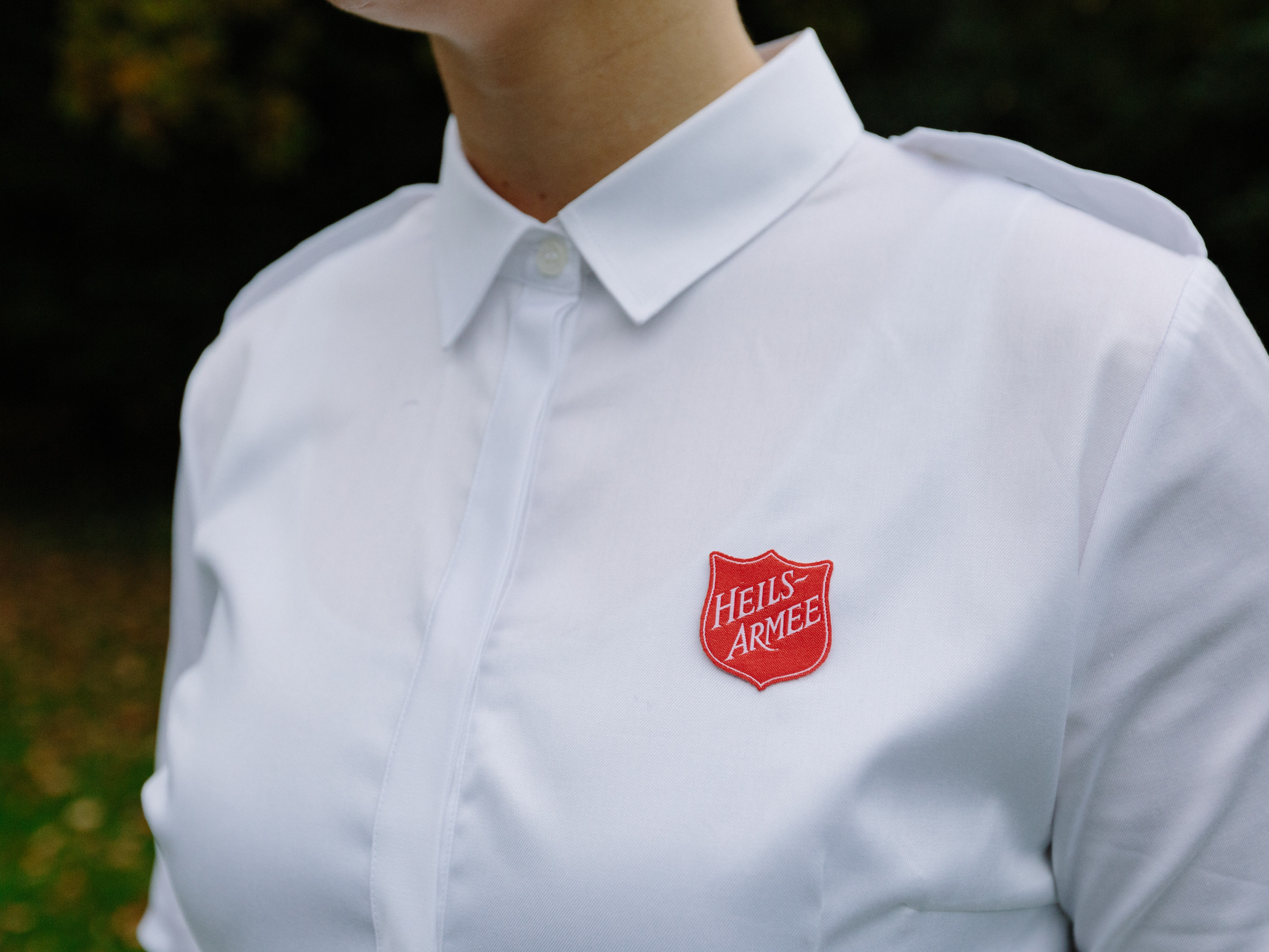 Blouse d’uniforme à manches courtes / Slim fit