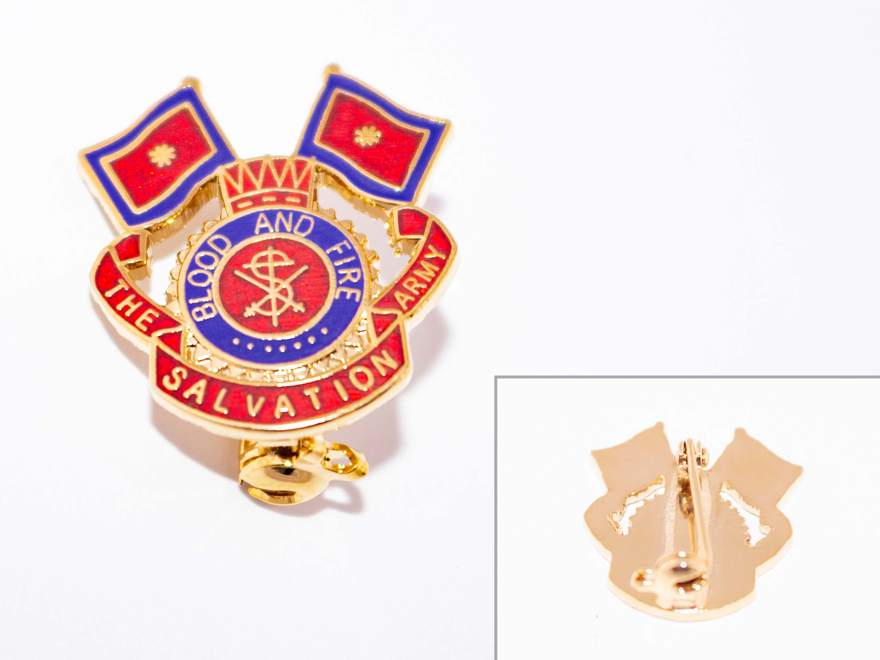Crest with Flags Pin